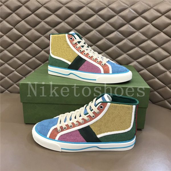 women's tennis 1977 multicolor high-shoes green and blue canvas luxurys designers sneakers, Black
women's tennis 1977 multicolor high-shoes green and blue canvas luxurys designers sneakers, Black