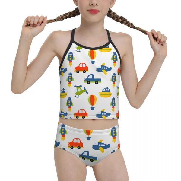 women's swimwear anime boho beach wear for children young girl print toys car pattern biquini 2021 wholesale brand swimming suit, White;black
women's swimwear anime boho beach wear for children young girl print toys car pattern biquini 2021 wholesale brand swimming suit, White;black