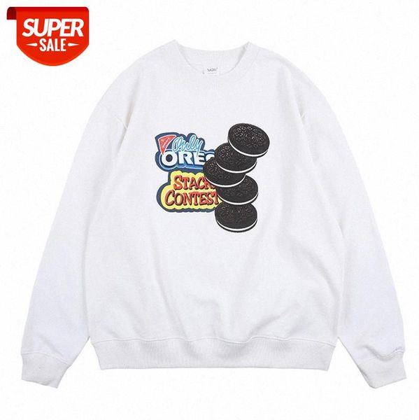american high street sports couple sweaters simple and loose cartoon biscuit print pullover for men women #1y2g, Black
american high street sports couple sweaters simple and loose cartoon biscuit print pullover for men women #1y2g, Black