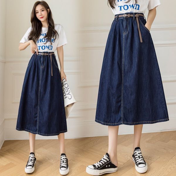 skirts denim women's summer 2021 korean high waist elastic solid color medium length a-shaped umbrella skirt, Black
skirts denim women's summer 2021 korean high waist elastic solid color medium length a-shaped umbrella skirt, Black