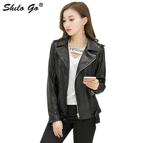 women's jackets fashion street women casual lapel black belt locomotive sheepskin genuine leather short jacket ladies concise, Black;brown
women's jackets fashion street women casual lapel black belt locomotive sheepskin genuine leather short jacket ladies concise, Black;brown