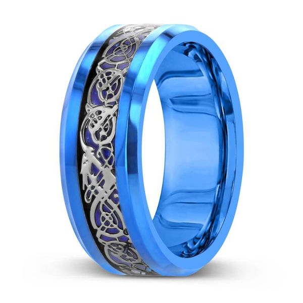 wedding rings fdlk men's 8mm blue steel ring silver color dragon stainless band engagement jewelry gifts for him, Slivery;golden
wedding rings fdlk men's 8mm blue steel ring silver color dragon stainless band engagement jewelry gifts for him, Slivery;golden