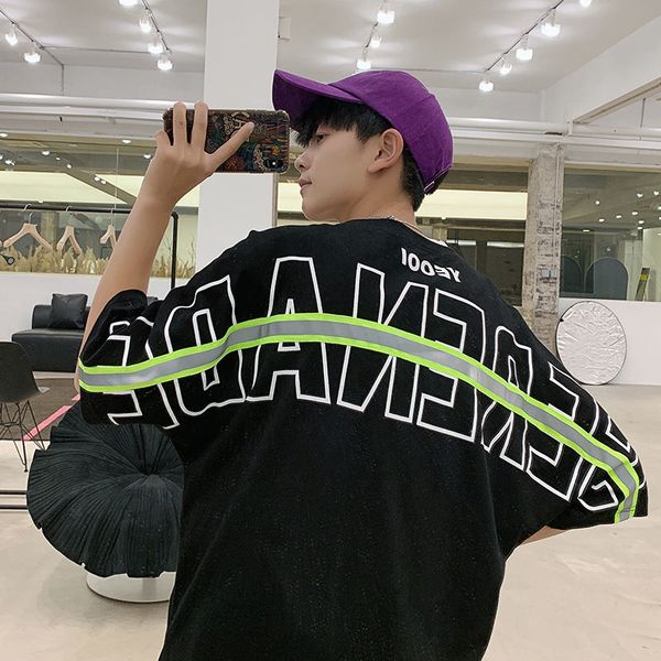 men's t-shirts hip hop t-shirt men reflective strip letter print o neck half sleeve tees summer streetwear plus size mens rlp, White;black
men's t-shirts hip hop t-shirt men reflective strip letter print o neck half sleeve tees summer streetwear plus size mens rlp, White;black