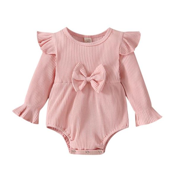 jumpsuits born baby girls ribbed playsuit, solid color long sleeve round neck romper with bow, Blue
jumpsuits born baby girls ribbed playsuit, solid color long sleeve round neck romper with bow, Blue