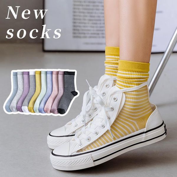 four seasons universal ladies socks striped cotton fashion trend casual pinstripe comfortable breathable female & hosiery, Black;white
four seasons universal ladies socks striped cotton fashion trend casual pinstripe comfortable breathable female & hosiery, Black;white