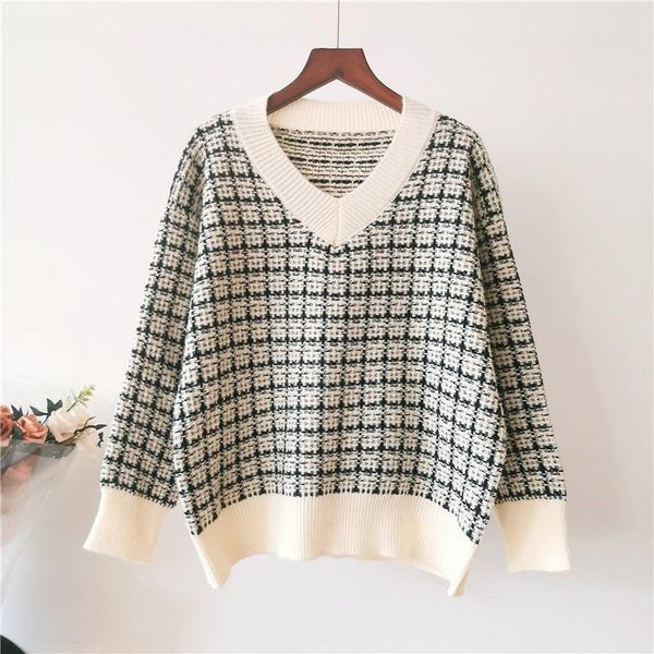 women's sweaters fashion 2021 autumn winter for womens cashmere thick loose warm knitted sweet pullovers, White;black
women's sweaters fashion 2021 autumn winter for womens cashmere thick loose warm knitted sweet pullovers, White;black