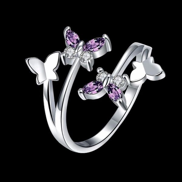 wedding rings jingzeyi fashion zircon ring for women europe and america creative butterfly opening female temperament crystal jewelry, Slivery;golden
wedding rings jingzeyi fashion zircon ring for women europe and america creative butterfly opening female temperament crystal jewelry, Slivery;golden
