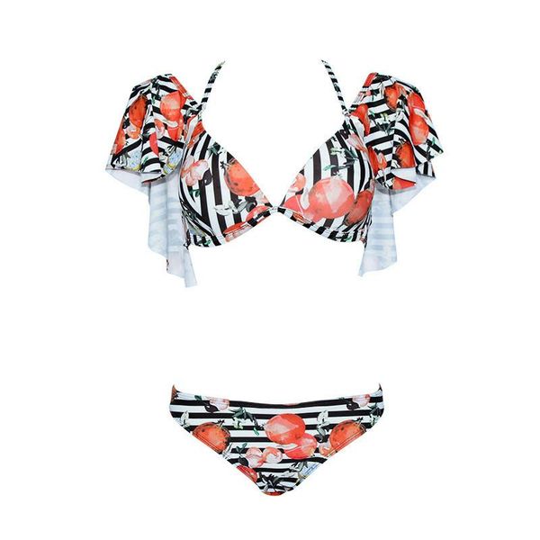 women's swimwear 2021 summer floral striped set bandage padded ruffles off shoulder beachwear swimsuits brazilian lace up holiday maill, White;black
women's swimwear 2021 summer floral striped set bandage padded ruffles off shoulder beachwear swimsuits brazilian lace up holiday maill, White;black
