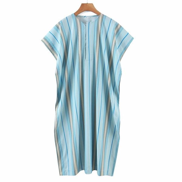 women summer casual loose striped dress sleeveless o-neck buttons female elegant plus size street shirts dresses clothing 210513, Black;gray
women summer casual loose striped dress sleeveless o-neck buttons female elegant plus size street shirts dresses clothing 210513, Black;gray