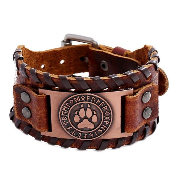 tennis jessingshow vintage viking genuine leather wide bracelet for man nordic runes odin symbol wrap bangle jewelry accessories gift, Golden;silver
tennis jessingshow vintage viking genuine leather wide bracelet for man nordic runes odin symbol wrap bangle jewelry accessories gift, Golden;silver