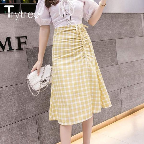 skirts trytree spring summer pleated skirt womens fashion polyester zipper plaid 3 colors mini a-line lace-up bow mid-calf, Black
skirts trytree spring summer pleated skirt womens fashion polyester zipper plaid 3 colors mini a-line lace-up bow mid-calf, Black