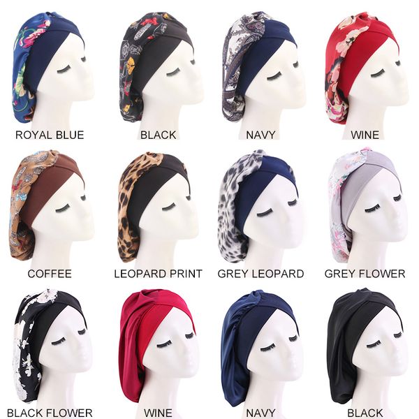 women luxury silky elastic-band bonnet night sleep hats strtechy turban headwrap soft chemo cap for hair loss, Blue;gray
women luxury silky elastic-band bonnet night sleep hats strtechy turban headwrap soft chemo cap for hair loss, Blue;gray