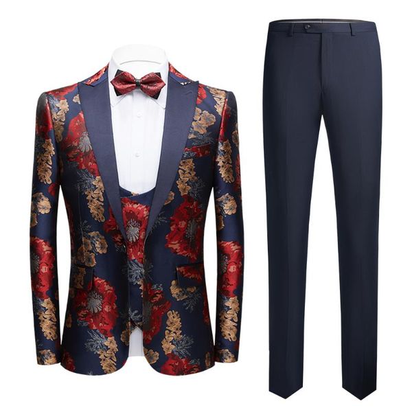 men's suits & blazers men suit prom wedding tuxedo fashion shawl collar floral print groom dress 3pcs set slim fit jacket pants vest, White;black
men's suits & blazers men suit prom wedding tuxedo fashion shawl collar floral print groom dress 3pcs set slim fit jacket pants vest, White;black