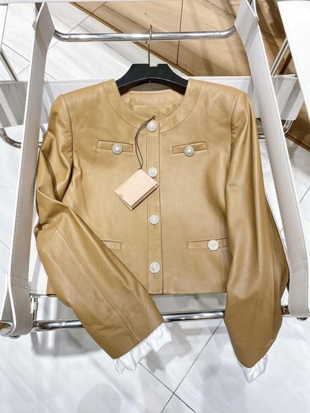 women's jackets 2021 young leather jacket short sheep small fragrance round neck fashion, Black;brown
women's jackets 2021 young leather jacket short sheep small fragrance round neck fashion, Black;brown