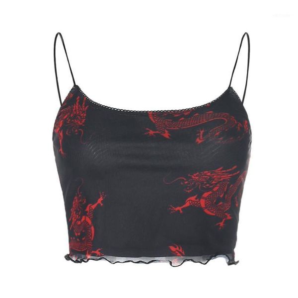 women's tanks & camis summer vest camisole red print dragon pattern high-end navel fashion street shooting 2021, White
women's tanks & camis summer vest camisole red print dragon pattern high-end navel fashion street shooting 2021, White