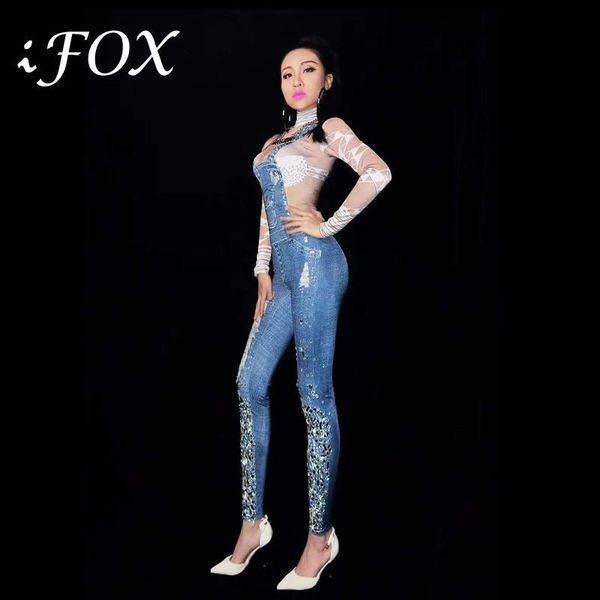 women's jumpsuits & rompers nightclub jeans rhinestones jumpsuit denim printed costume party bodysuit prom outfit, Black;white
women's jumpsuits & rompers nightclub jeans rhinestones jumpsuit denim printed costume party bodysuit prom outfit, Black;white