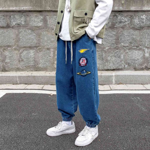 men's pants corduroy brim pants fashion trend labelling adolescent plus size clothing denim harajuku streetwear oversized pwby, Black
men's pants corduroy brim pants fashion trend labelling adolescent plus size clothing denim harajuku streetwear oversized pwby, Black