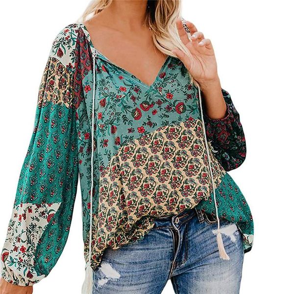 women's blouses & shirts summer casual blouse mujer de moda v-neck printing shirt womens long dress women vestido, White
women's blouses & shirts summer casual blouse mujer de moda v-neck printing shirt womens long dress women vestido, White