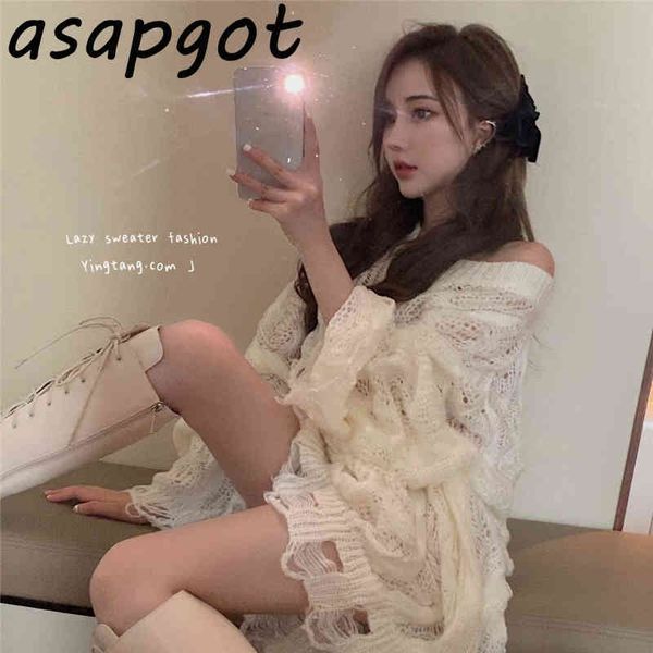 o neck pink hollow out sweaters women fashion autumn chic korean loose outfit long sleeve pullovers knitwear elegant white 210429, White;black
o neck pink hollow out sweaters women fashion autumn chic korean loose outfit long sleeve pullovers knitwear elegant white 210429, White;black