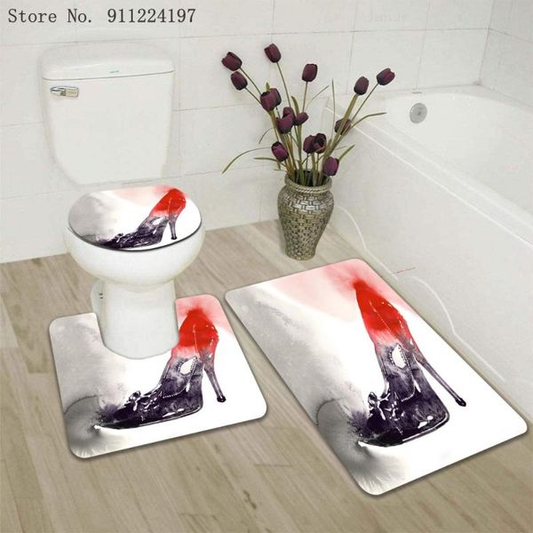 bath accessory set high heels print bathroom mat toilet rugs anti slip shower carpets home lid cover room rug floor mats
bath accessory set high heels print bathroom mat toilet rugs anti slip shower carpets home lid cover room rug floor mats