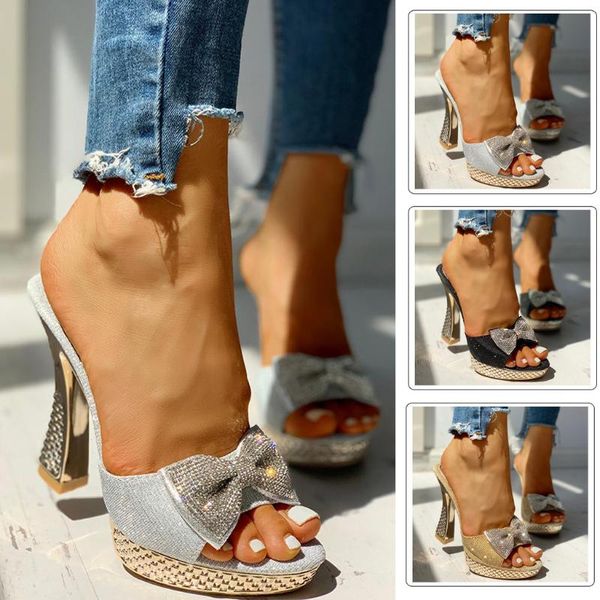 slippers women's ladies platform bowknot crystal causal peep toe shoes sandals, Black
slippers women's ladies platform bowknot crystal causal peep toe shoes sandals, Black