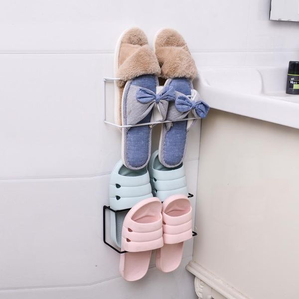 double-layer shoes shelf wall-mounted shoe storage rack household multi-storey provincial space accommodation clothing & wardrobe