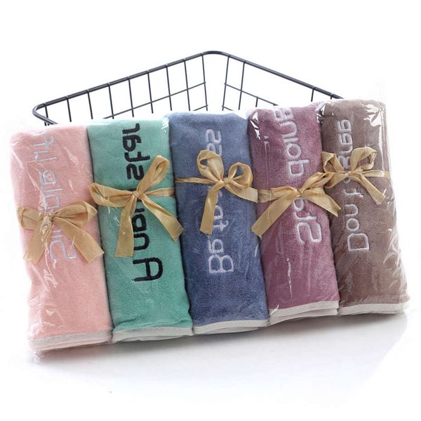 youth style high density fiber water absorbent sports household facial el embroidery dry hair towel, White
youth style high density fiber water absorbent sports household facial el embroidery dry hair towel, White