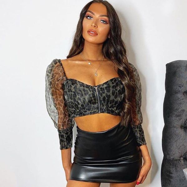 women's t-shirt fashion streetwear tee shirt women strapless long sleeve leopard print short t ladies crop, White
women's t-shirt fashion streetwear tee shirt women strapless long sleeve leopard print short t ladies crop, White