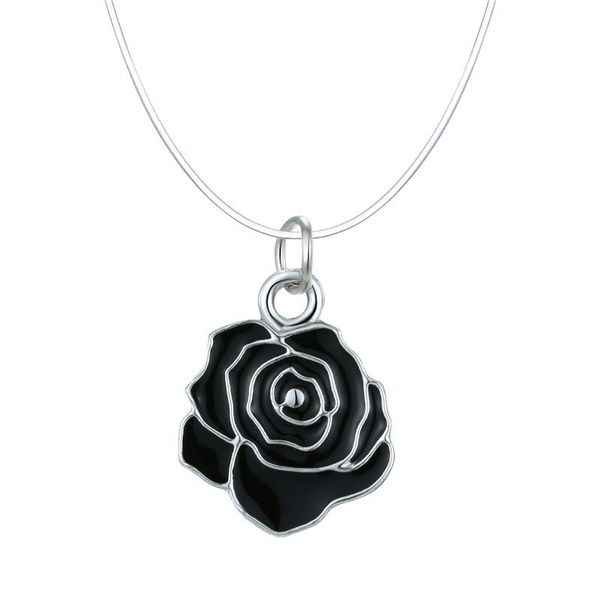 pendant necklaces dayoff trendy black rose flower necklace transparent fishing line invisible choker clavicle chain women accessories n39, Silver
pendant necklaces dayoff trendy black rose flower necklace transparent fishing line invisible choker clavicle chain women accessories n39, Silver