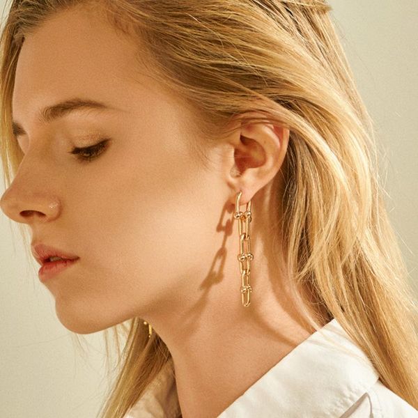 stud european and american u-shaped chain earrings advanced metal simple removable, Golden;silver
stud european and american u-shaped chain earrings advanced metal simple removable, Golden;silver