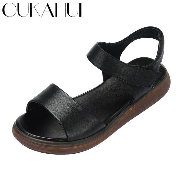 dress shoes oukahui simple solid color flat platform 4.5cm sandals for women summer open toe super light mid heel ladies, Black
dress shoes oukahui simple solid color flat platform 4.5cm sandals for women summer open toe super light mid heel ladies, Black