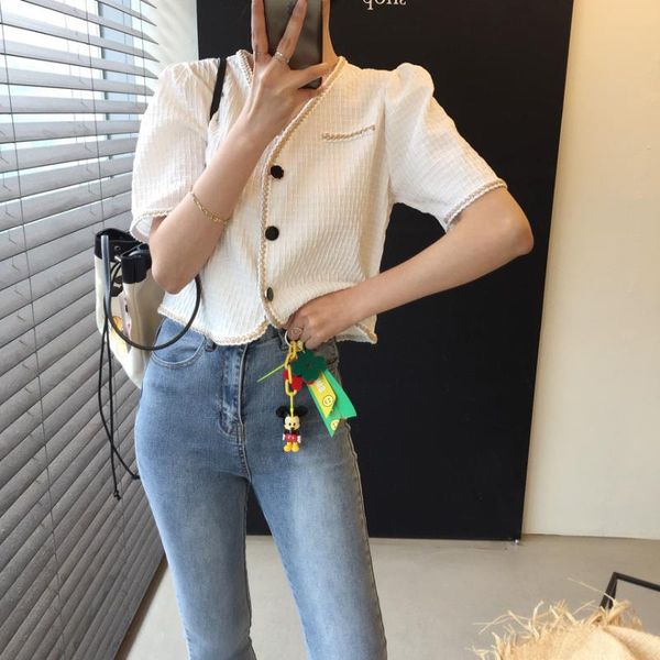 women's blouses & shirts alien kitty 2021 summer female solid sleeves office lady blouse fashion all-match open stitch single breasted, White
women's blouses & shirts alien kitty 2021 summer female solid sleeves office lady blouse fashion all-match open stitch single breasted, White