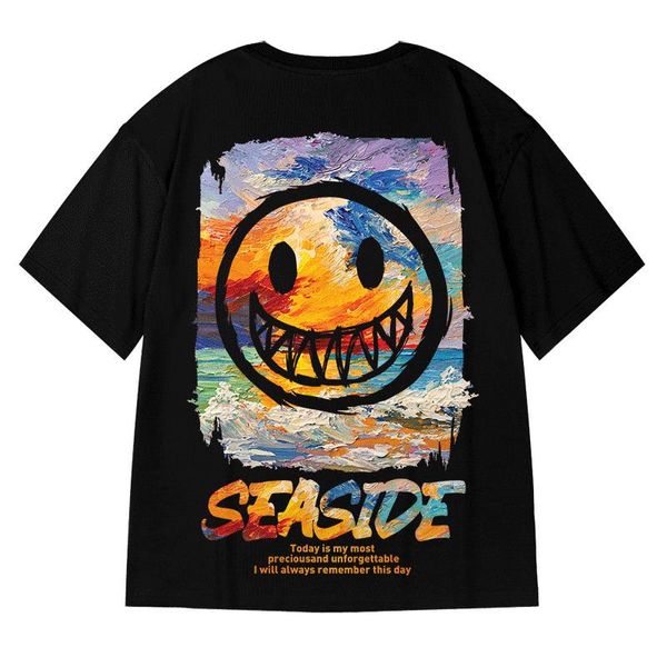 mens fashion t-shirts summer loose short sleeve t shirts men casual hip hop style tees with smile printing ai4g, White;black
mens fashion t-shirts summer loose short sleeve t shirts men casual hip hop style tees with smile printing ai4g, White;black