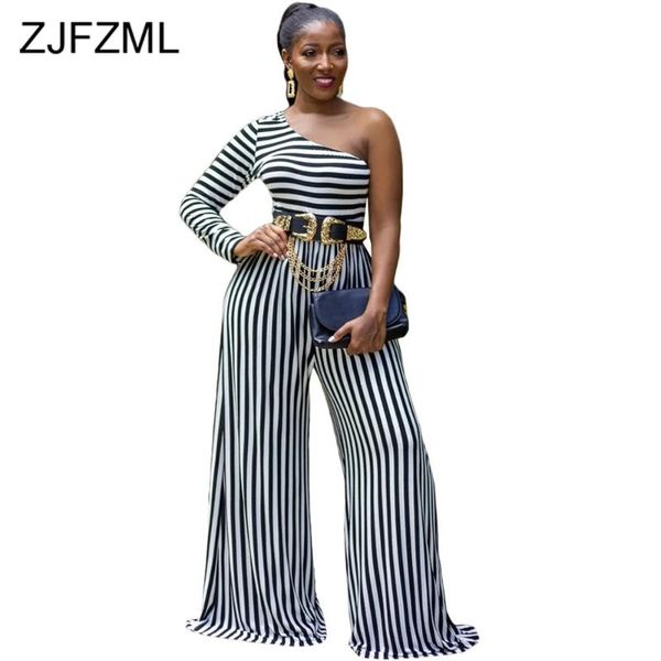 women's jumpsuits & rompers black white striped print plus size romper for women one shoulder single long sleeve jumpsuit elegant femal
women's jumpsuits & rompers black white striped print plus size romper for women one shoulder single long sleeve jumpsuit elegant femal