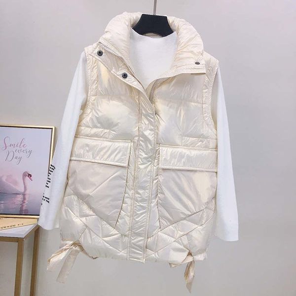 women's vests down cotton vest short coat pocket autumn winter jacket women sleeveless casual waistcoat warm c7751, Black;white
women's vests down cotton vest short coat pocket autumn winter jacket women sleeveless casual waistcoat warm c7751, Black;white