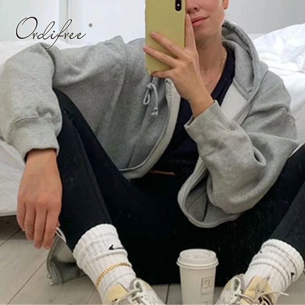 autumn oversized women hoodies and sweatshirts zipper loose female hooded sweatshirt 210415, Black
autumn oversized women hoodies and sweatshirts zipper loose female hooded sweatshirt 210415, Black