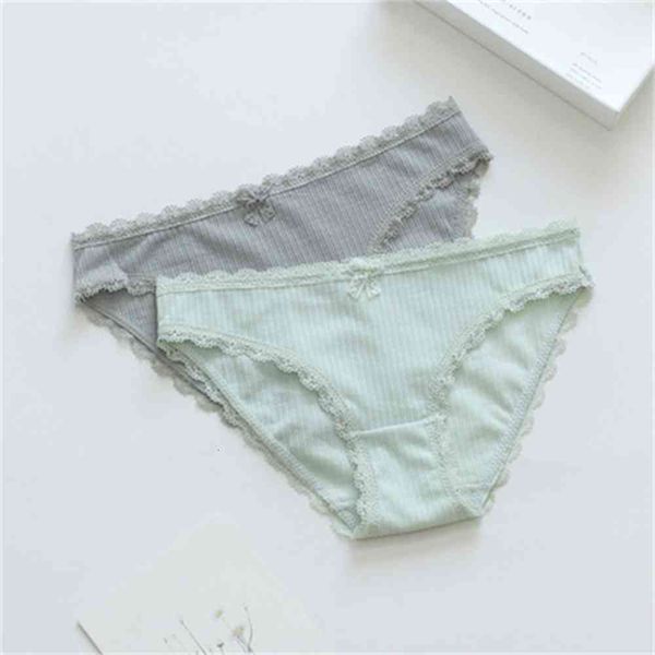 underwear lace stripe texture triangle shorts, Black;pink
