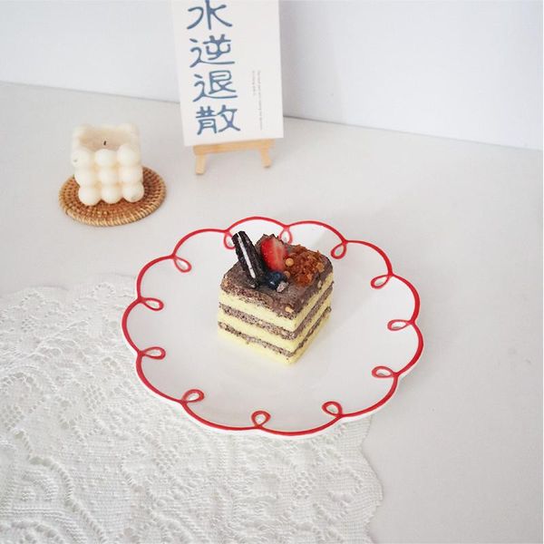 dishes & plates ceramic retro red edge flower shape dinner plate shousehold fruit imple dessert dish cake bread tray tableware kitchen
dishes & plates ceramic retro red edge flower shape dinner plate shousehold fruit imple dessert dish cake bread tray tableware kitchen
