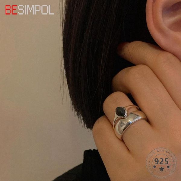 cluster rings besimpol real 925 sterling silver fashion couples black agate conbined adjustable for couple simple fine jewelry, Golden;silver
cluster rings besimpol real 925 sterling silver fashion couples black agate conbined adjustable for couple simple fine jewelry, Golden;silver
