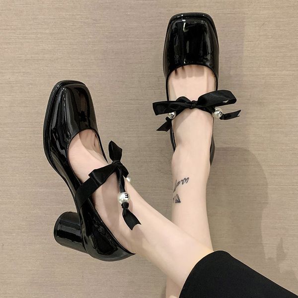 2022 spring women mary janes shoes patent leather high heels cross-tied bow pumps new fashion pearls ladies shoes black 8944n
2022 spring women mary janes shoes patent leather high heels cross-tied bow pumps new fashion pearls ladies shoes black 8944n