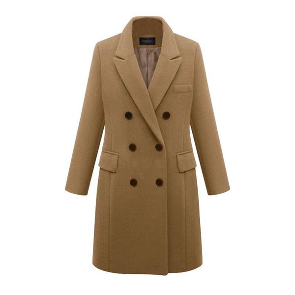 women's trench coats vintage wool office ladies casual plus size elegant women long slim lapel winter button pocket female overcoats, Tan;black
women's trench coats vintage wool office ladies casual plus size elegant women long slim lapel winter button pocket female overcoats, Tan;black