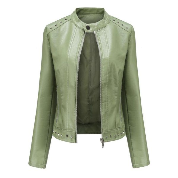 women's jackets 2021 leather jacket women zipper spring autumn pu mandarin collar green motor biker coat female oversized, Black;brown
women's jackets 2021 leather jacket women zipper spring autumn pu mandarin collar green motor biker coat female oversized, Black;brown