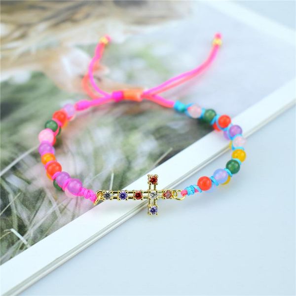 tennis 2021 hand-woven colorful rope ladies religious cross zircon bracelet charm jewelry wholesale, Golden;silver
tennis 2021 hand-woven colorful rope ladies religious cross zircon bracelet charm jewelry wholesale, Golden;silver