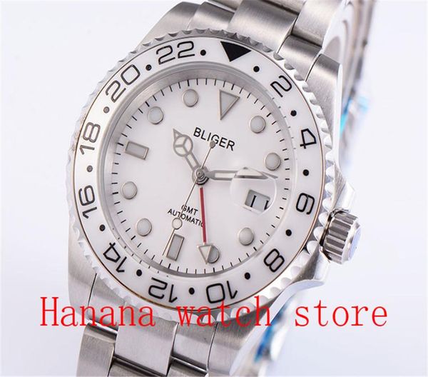 wristwatches 40mm bliger sapphire glass ceramic bezel white dial super luminous gmt automatic movement men's watch wristwatch, Slivery;brown
wristwatches 40mm bliger sapphire glass ceramic bezel white dial super luminous gmt automatic movement men's watch wristwatch, Slivery;brown