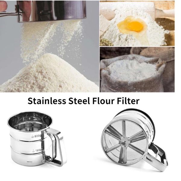 baking & pastry tools double-layer stainless steel flour sieve cup manual powder filter
baking & pastry tools double-layer stainless steel flour sieve cup manual powder filter