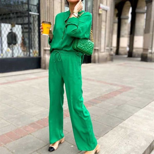 xeasy summer women vintage two-piece set green loose round neck shirt elastic high waist casual trousers pants 211105, White
xeasy summer women vintage two-piece set green loose round neck shirt elastic high waist casual trousers pants 211105, White