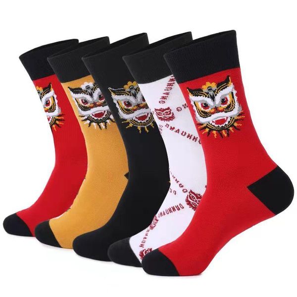 men's socks 2021 styles cotton women and men large colorful fashion lion dance argyle casual funny size eu41-48, Black
men's socks 2021 styles cotton women and men large colorful fashion lion dance argyle casual funny size eu41-48, Black