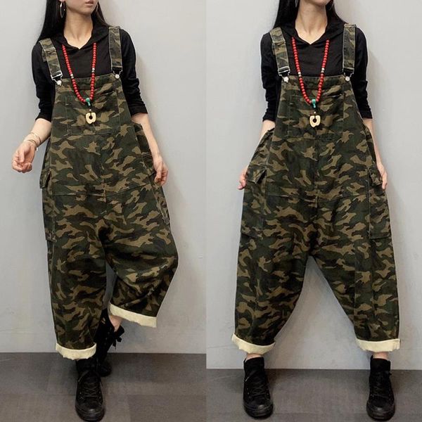 women's jumpsuits & rompers camouflage cowboy jumpsuit women baggy wide leg denim strap bib low crotch pants europe jean overalls jogge, Black;white
women's jumpsuits & rompers camouflage cowboy jumpsuit women baggy wide leg denim strap bib low crotch pants europe jean overalls jogge, Black;white