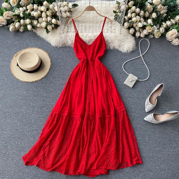 dresses summer beach lace long dress women elegant vintage sleeveless spaghetti strap vestidos female vacation new fashion, Black;gray
dresses summer beach lace long dress women elegant vintage sleeveless spaghetti strap vestidos female vacation new fashion, Black;gray