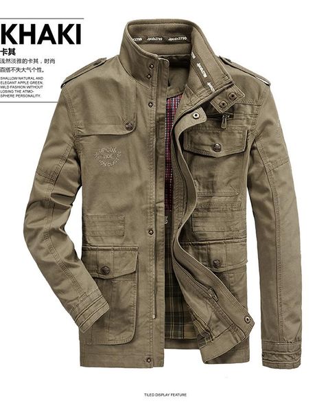 men's jackets men spring autumn cotton jacket plus size 7xl 8xl military outdoor multi-pocket mens casual coat male, Black;brown
men's jackets men spring autumn cotton jacket plus size 7xl 8xl military outdoor multi-pocket mens casual coat male, Black;brown